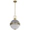 Nuvo Everton 2-Light Pendant 14 in. Matte Gray and Brass Etched Opal Glass 60/7877 - alternate 3